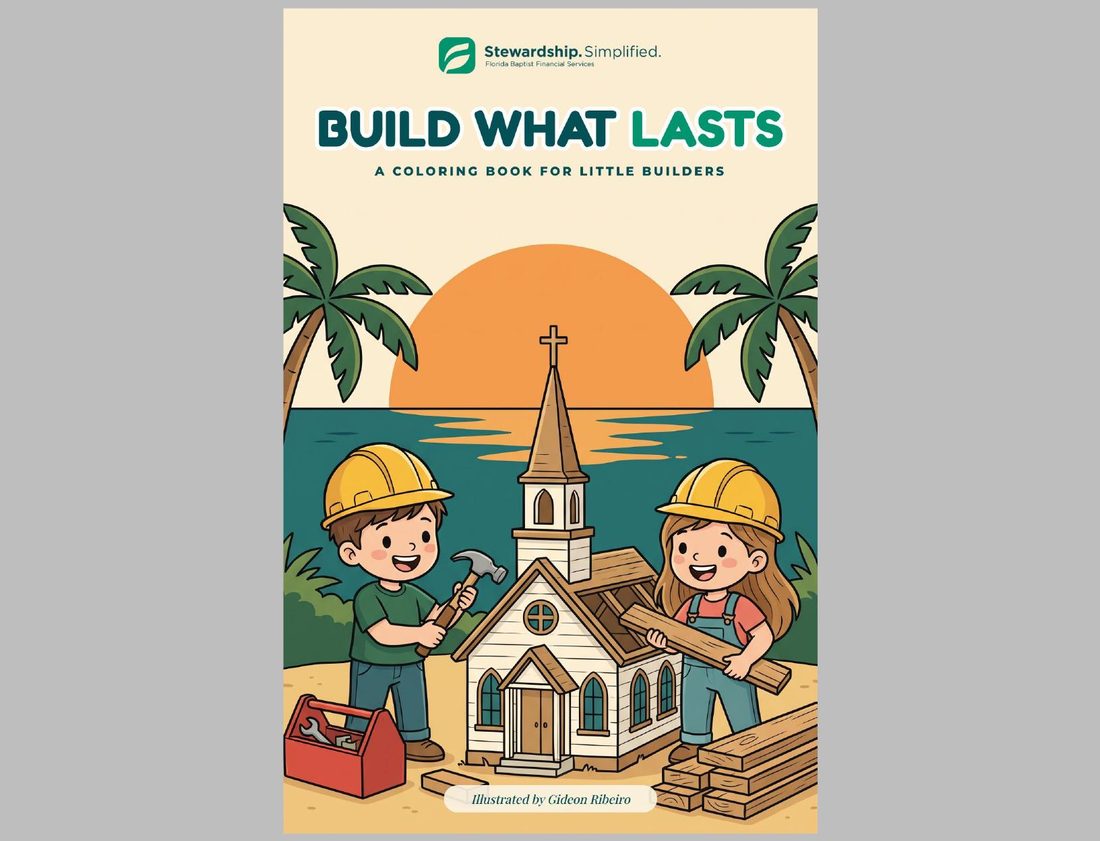 Build What Lasts coloring book for little builders: cover