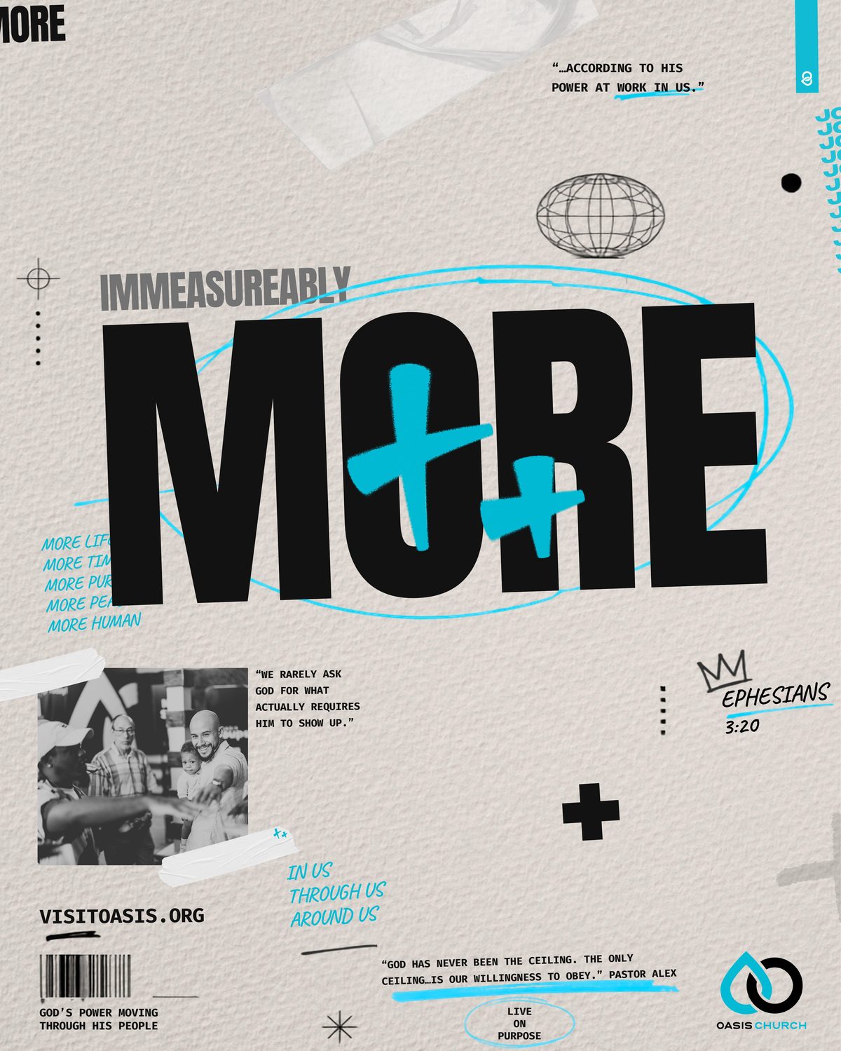 Immeasurably More campaign poster, dark